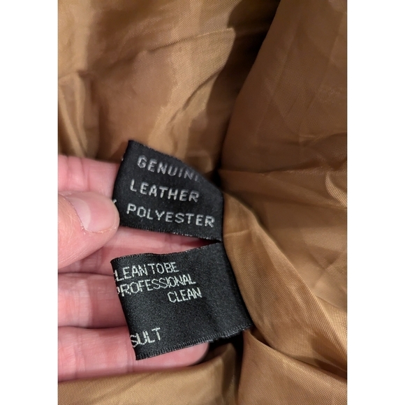 Pella Moda 100% Leather Quilted Bomber Jacket Size Large - Picture 6 of 10